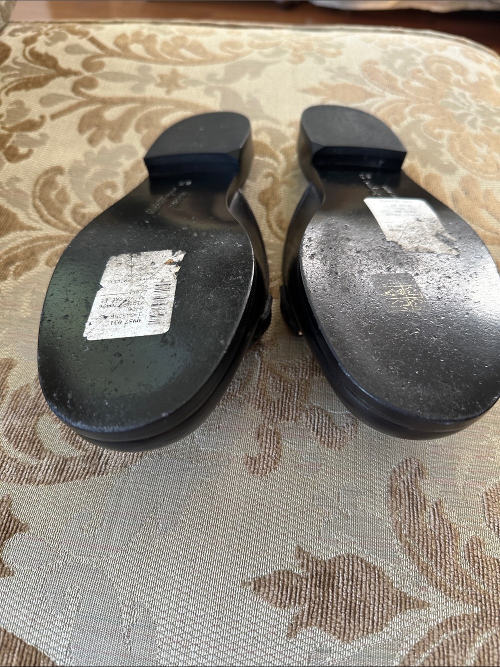 Salvatore Ferragamo Black Leather Gancini Backless Mules with Gold Hardware - Picture 5 of 7